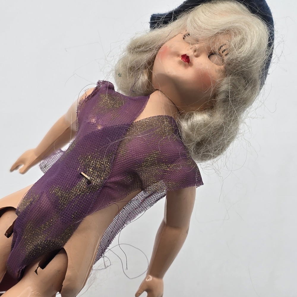 Vintage 8" Walker Doll Hard Plastic Sleep Eyes Head Turns - Picture 10 of 16